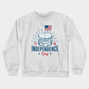 July 4th Independence Day Burger Crewneck Sweatshirt